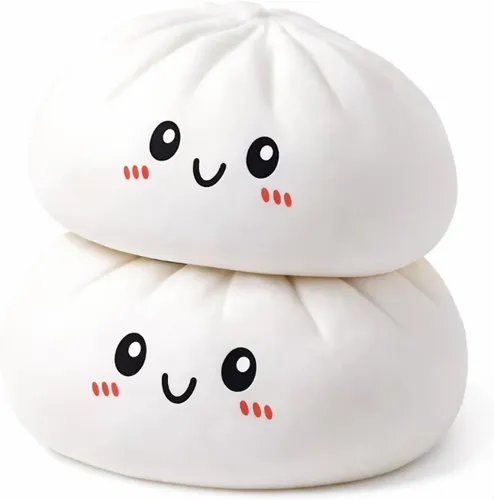Juguete Antiestrés Dumpling Gigante – 1 Pieza Sorpresa Con Cesta Vaporera, Color Aleatorio, Material PU De Rebote Lento, 10x7 Cm