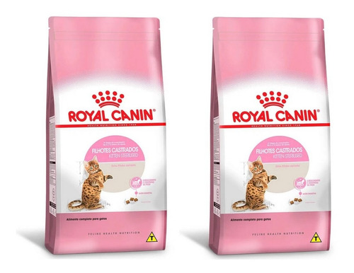 Kit 2 Unidades Ração Royal Canin Kitten Sterilised 1,5kg