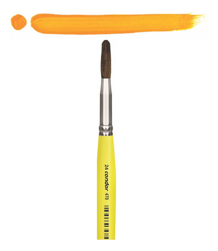Pincel Condor 470-6 Escolar Redondo Pacote Com 12 Unidades