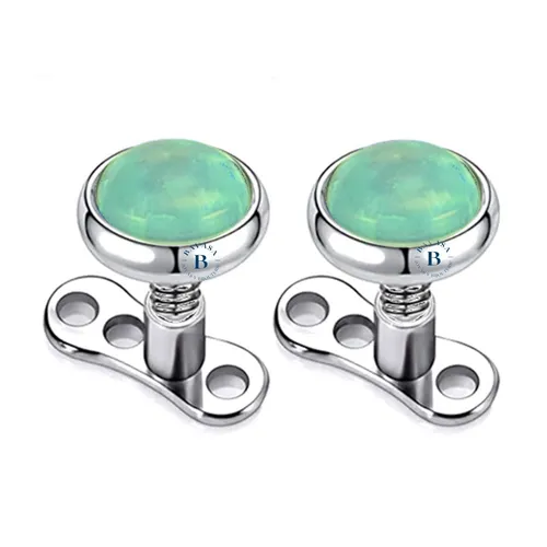 comprar 2 Piercing Microdermal Aro Acero Quirúrgico Ópalo Titan comprar 2 Piercing Microdermal Aro Acero Quirúrgico Ópalo Titan