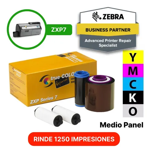 Ribbon Zebra Zxp7 1250 Medio Panel Zxp Series 7 Ymcko