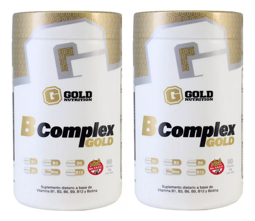 B Complex Pack X 2 Frascos Multivitaminico Gold Nutrition