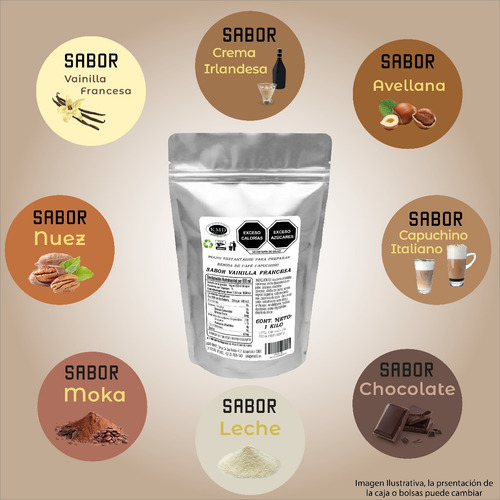 Imagen 2 de 5 de Café Capuchino Instantáneo Máquinas Vending Sabores Etnia 52