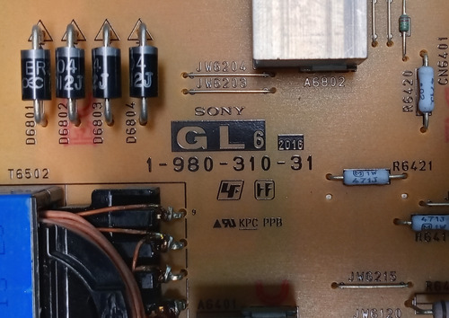 Fuente #61 Kd-55x750h N/p 1-980-310-31 (Usado)