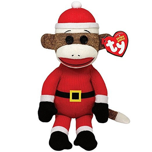 Ty Beanie Babies Mono Del Calcetín - Santa