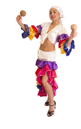 Disfraz Rumbera De Colores Mujer