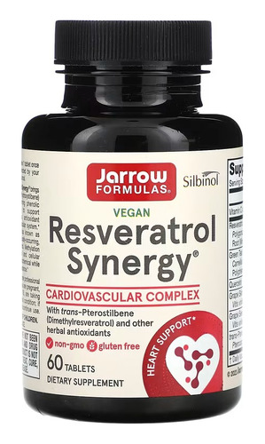 Jarrow Formulas Sinergia De Resveratrol Vegano 60 Tabs Sfn