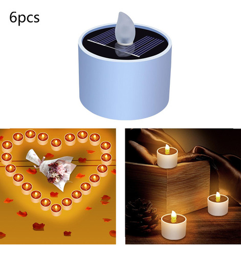 Velas Led Solares A Prueba De Agua Tealight Compatible Con
