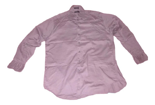 Camisa Vestir Manga Larga Nautica Talla L 34/35 100% Algodon