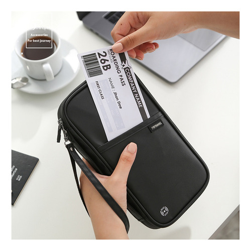 Cartera De Viaje Con Soporte Para Pasaporte Familiar, Funda