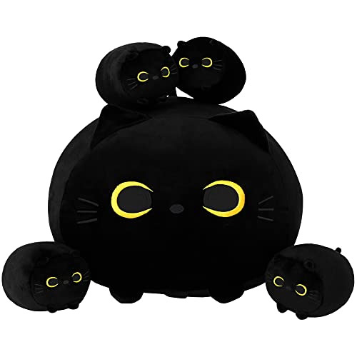 Peluche De Gato Negro, Peluches De Gato Negro 4 Gatitos...