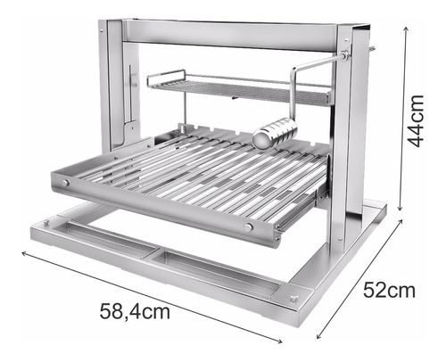 Churrasqueira Giragrill Grillex Lift 584 Grelha Elevatória