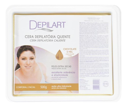 Cera Depilatória Quente Chocolate E Mel 500g - Depilart