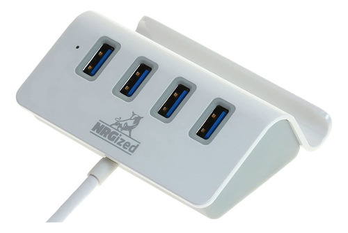 Hub Usb 3 0 De 4 Puertos Artix | Cable De 0.6 Mt | Plateado