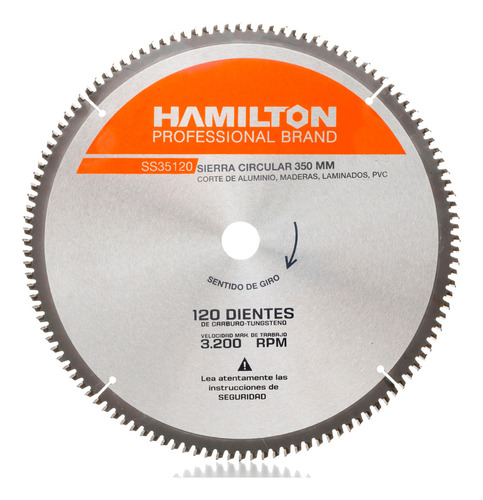 Disco Sierra Circular 120 Dientes 305mm 12´ Hamilton Ss30120