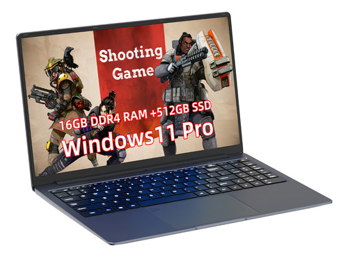 Notebook Win X133 15.6" gris 16GB de Ram - 512GB SSD - Intel Celeron