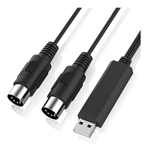 Cable Midi 5 Pines A Usb Pc Teclado Controlador Bateria