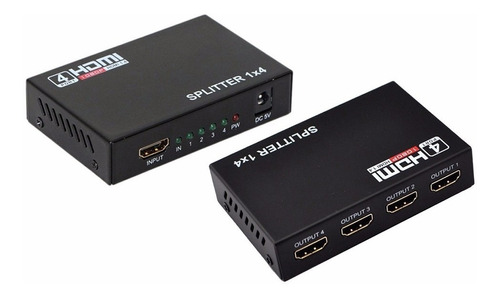 Splitter Hdmi 4 Puertos 1080p - Calidad Identica En  4 Tv