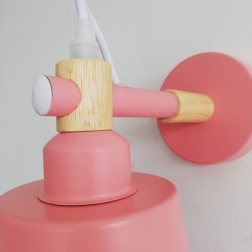 Imagen 2 de 4 de Lámpara De Pared Rosa/ Aplique De Pared Rosa