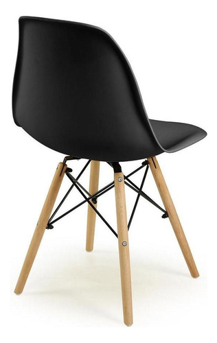 Kit Mesa Jantar Eiffel 90cm Branca + 2 Cadeiras Eames Eiffel Cor Preto