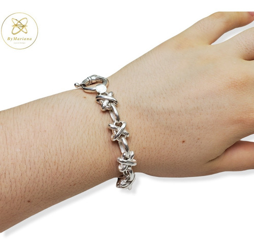 Pulsera Plata Eslabon Paloma Mediano