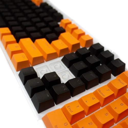 Keycaps Set Color Naranjo + Negro