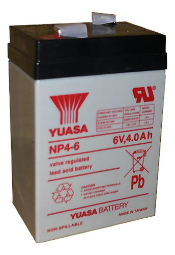 Bateria Gel Yuasa Np 4-6 6v4ah Luces De Emergencia Linternas