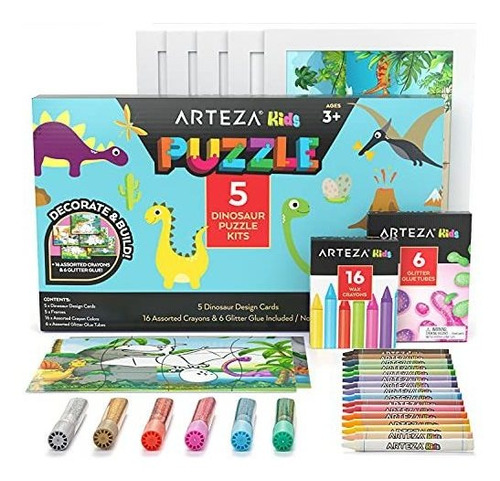 Kit De Rompecabezas Para Colorear De Dinosaurio