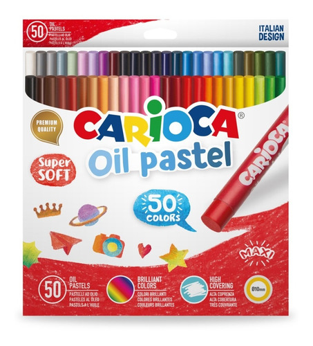 Oleo Al Pastel Oil Pastel Carioca X 50 Unid Pasteles Al Oleo