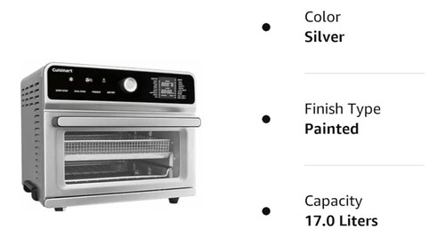 Cuisinart Digital Airfryer Toaster Oven Ctoa-130pc3