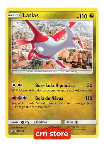 Kit Carta Pokémon Lendários Latias E Latios Golpe Fusão