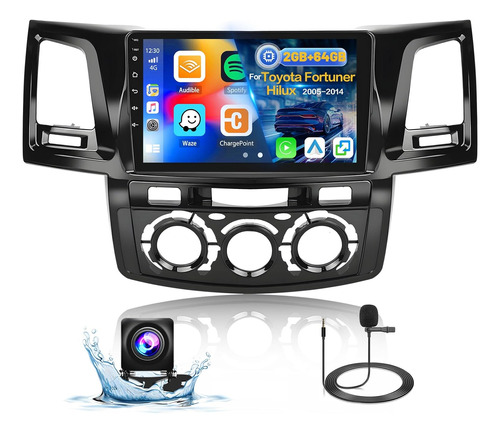 264g Android 13 Carplay Estéreo Para Toyota Fortuner Hilux 2