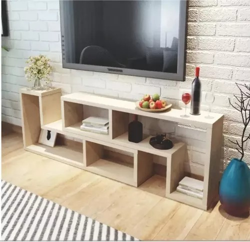 Mueble Modular Tipo L Centro De Entretenimiento En Pino 