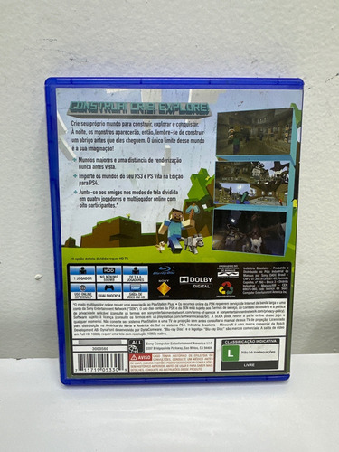 Minecraft Playstation 4 Edition Ps4 (jogo Físico) (Usado)