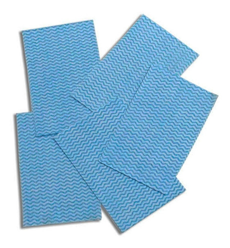 15 Panos De Limpeza Multiuso 30x50cm Limpa Seca E Da Brilho Cor Azul