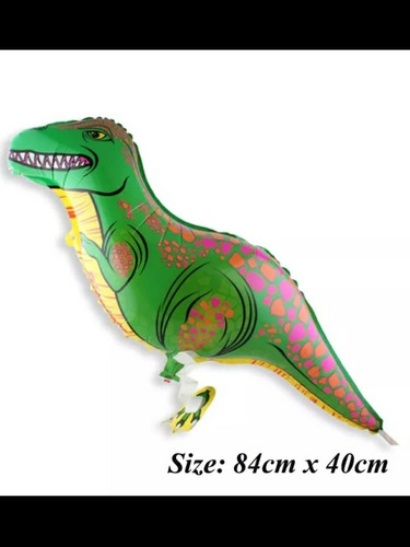 Globo Metalizado De Dinosaurio Verde. Size: 84*40cm. 2$.