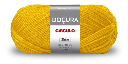 1 Novelo Do Fio De Lã Doçura 100g Tricô E Crochê - Círculo Cor 1014-RAIO DE SOL