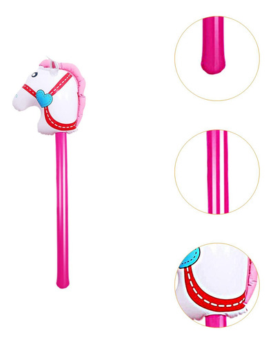 5 Stick Horse Horse Riding Stick Colorido Criativo Leve Rosa