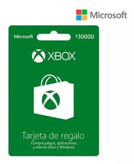 Tarjeta Regalo Xbox $30.000 Región Colombia