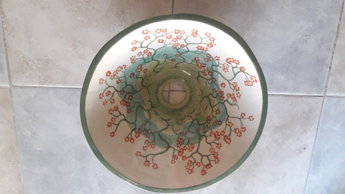 Bacha Ceramica Artesanal De Apoyo Redonda 32cm,modelo Unico