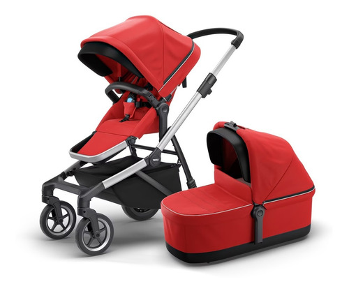 Carrinhos De Bebê City Stroller Alumínio Vermelho C Berço