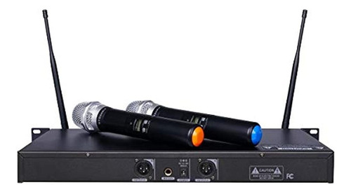 Gtd Audio 2 X 800 Canales Frecuencia Uhf Inalámbrico De Mano