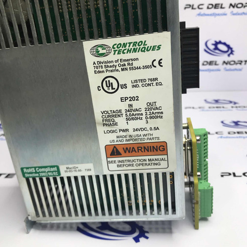 Emerson Ep202-p00-enr0 Epsilon Ep Contol Servo Drive 2 (Usado)
