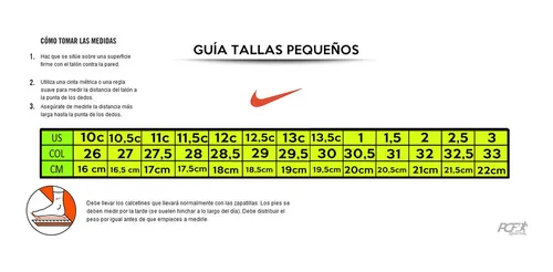 Guía de tallas nike colombia hotsell