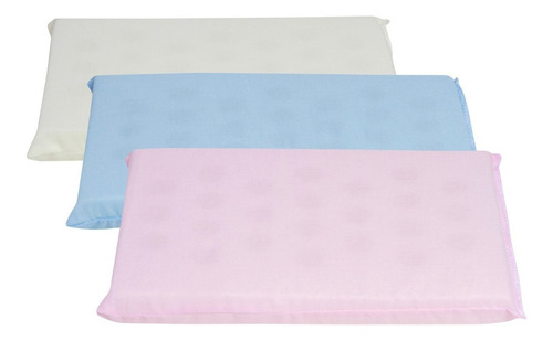 Travesseiro Anti Sufocante Liso Com Espuma E Furos Cor Rosa
