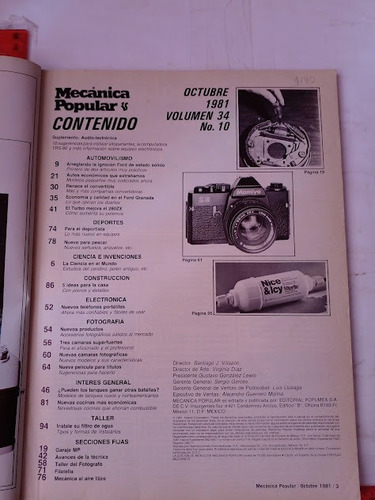 Revista Mecanica Popular No 10 Octubre De 1981 (Usado)