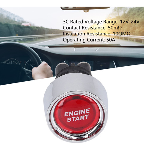 Botón Pulsador Arranque Y Parada Motor 50a 12-24v Automóvil
