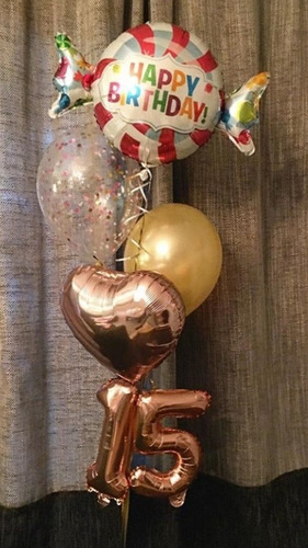 Globos Con Helio Y Decoraciones. Cajas Sorpresa