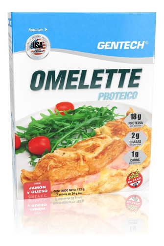 Omelette Proteico X 7 Sobres Gentech Sin Tacc