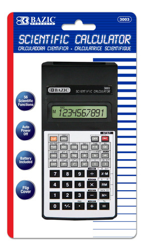 Calculadora Cientifica Bazic 56 Funciones Con Tapa Abatible,